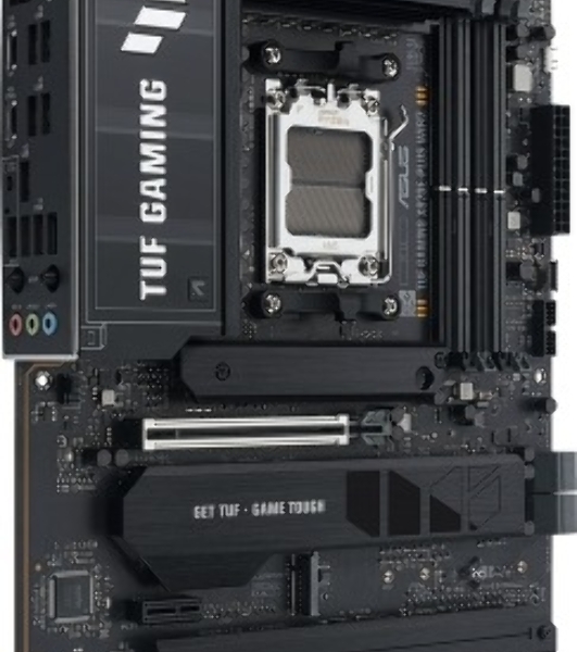 Материнская плата ASUS TUF GAMING X870E-PLUS WIFI7, AM5, AMD X870E, 4xDDR5, 4xSATA, 4xM.2, 1xPCIe 5.0 x16, 1xPCIe 4.0 x4, 1xPCIe 3.0 x1, 1xHDMI, 1x2.5Gb LAN, Wi-Fi 7, Bluetooth 5.4, 2xUSB-C 40Gbps, 3xUSB-A 10Gbps, 4xUSB-A 5Gbps, 4xUSB-A 2.0, 3x3.5 мм, 7.1, ATX