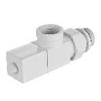 Набор дизайн-вентилей Royal Thermo CUBE, осевой (белый) 1/2', фото3