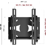 Кронштейн для телевизора Holder LCDS-5010 черный металлик, настенный, наклон, фото3