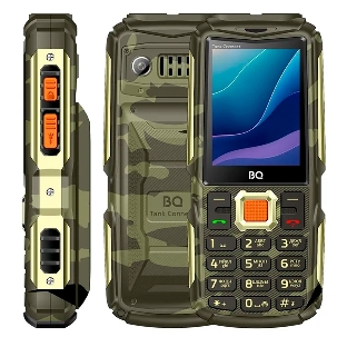 Мобильный телефон BQ 2430L Tank Connect камуфляж/золотистый