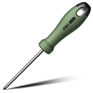 Крестовая отвертка ';Home Series Green'; Deli HT1205L PH1x100 мм Эксклюзивный дизайн, рукоятка из высококачественного софттач пластика