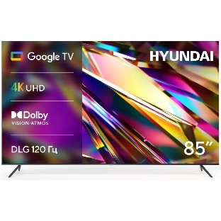 Телевизор Hyundai 85' H-LED85BU7011 Metal черный черный LED 4K UHD 60Hz Smart TV Google TV 2GB/16GB