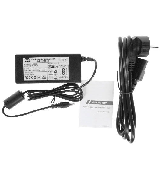 Коммутатор Hikvision DS-3E0109P-E/M(B), 8×100 Мбит/с PoE+ + 1×100 Мбит/с, неуправляемый