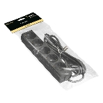 Удлинитель ExeGate ECE-5-5B (EX285825RUS), черный, 5 м, евровилка с заземлением, 5 евророзеток с заземлением, 2200 Вт, фото2