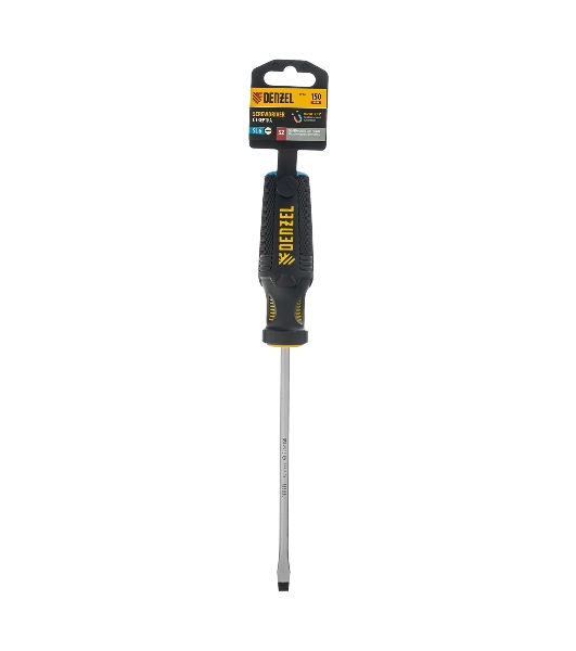 Отвертка Denzel SL6x150 мм, S2, 3к рукоятка