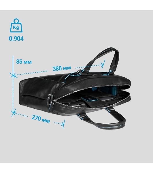Сумка для ноутбука Piquadro Blue Square CA3335B2/N черный натур.кожа