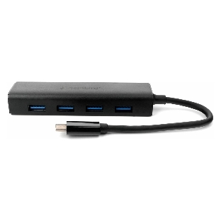 USB-концентратор Gembird UHB-C364, USB 3.0, USB 4 порта, USB Type-C / с доп питанием
