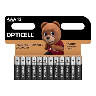 Элемент питания алкалиновый AAA/LR03 (блист. 12шт) Basic Opticell 5051011