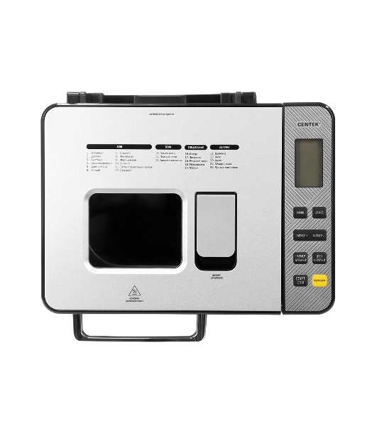 Хлебопечка Centek CT-1419 серебристый, 750 Вт, 1 кг, 25 программ