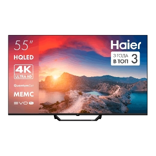 Телевизор Haier 55' DH1VMQD03RU S2 Pro черный HQLED 4K UHD 60Hz Android TV 2GB/32GB