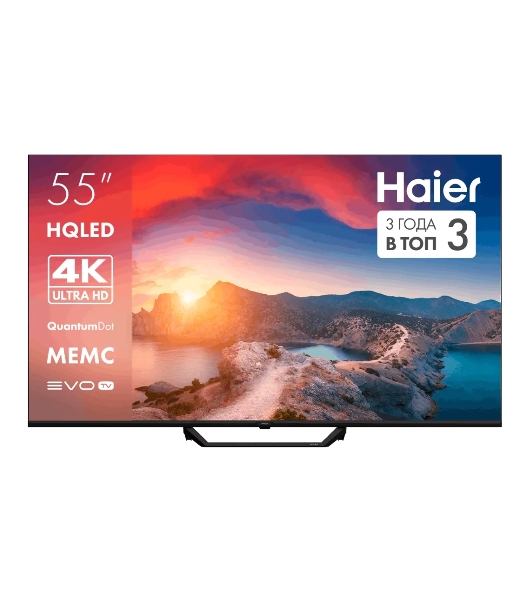 Телевизор Haier 55' DH1VMQD03RU S2 Pro черный HQLED 4K UHD 60Hz Android TV 2GB/32GB