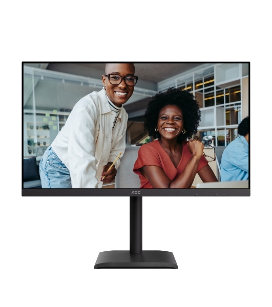 Монитор 27' AOC U27E4CV IPS 3840x2160, 60 Гц, 4 мс, 16:9, 400 кд/м², 2xHDMI 2.0, DP 1.4, DP Out, USB-C (90 Вт), USB Hub (4x USB 3.2), RJ45, 3.5 Jack, динамики (2x2 Вт), HDR Ready, Adaptive-Sync, VESA 100x100, черный