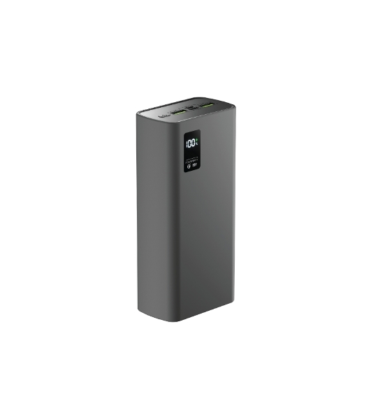 Портативный аккумулятор OLMIO QR-30, 30000mAh, 22.5W, QuickCharge3.0/PowerDelivery, LCD, серый