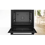 Встраиваемый духовой шкаф Bosch HRG232EB3 Serie 4 с добавлением пара Bosch, Auto Pilot 15, объем 71 л, 8 режимов нагрева, 3D Hotair, Soft move door,телескопические направляющие 1уровень,гидролиз+каталитическая очистка задней стенки,сенсорное управление,черный+профиль из нержавеющей стали, фото7