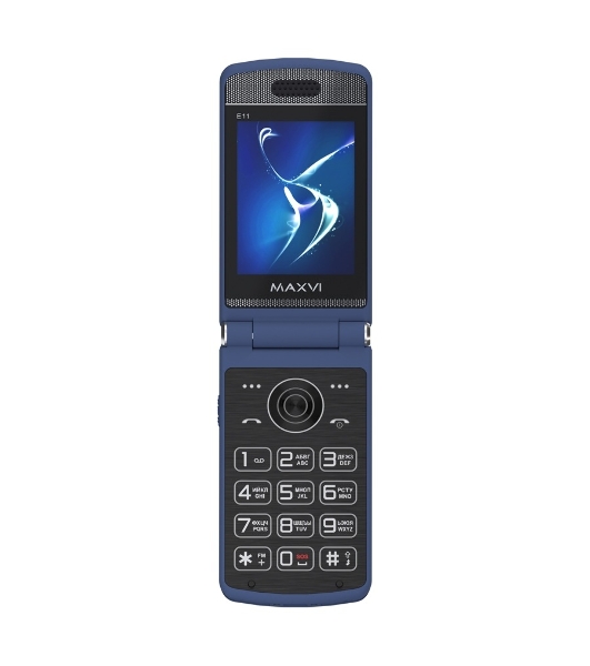Мобильный телефон Maxvi E11 синий/серебристый