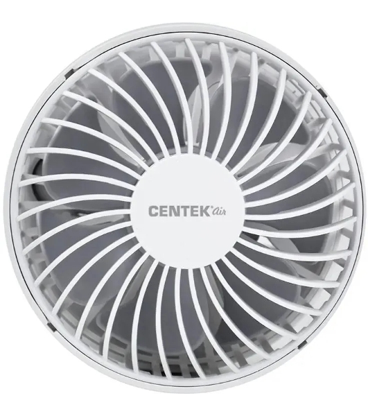 Вентилятор Centek CT-5044 белый, настольный, 4 Вт, 3 скорости, 10 см