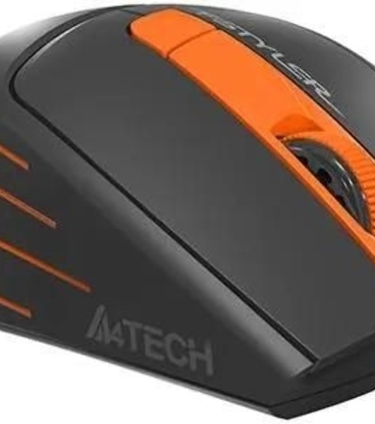 Мышь беспроводная A4Tech Fstyler FG30S серый/оранжевый, 2000 dpi, радиоканал, USB, кнопки - 6