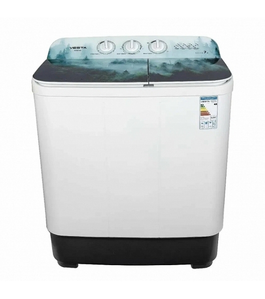 Стиральная машина VESTA WMG 70P 7кг Nature 01 белый, загрузка вертикальная 7 кг, 1300 об/мин