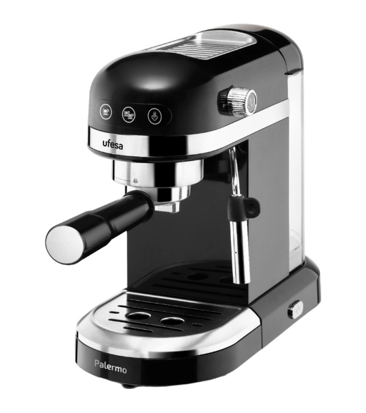 Кофеварка рожковая Ufesa PALERMO BLACK черный, исп. кофе - молотый, 1.5 л, 1350 Вт, 20 бар