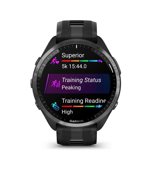 Умные часы Garmin Forerunner 965, 1.4' AMOLED, Wi-Fi, Bluetooth, NFC, GPS, 50м, черный / серый