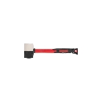 Киянка резиновая Kranz KR-12-8152 225 г, черно-белая резина, фибергласовая рукоятка, фото4