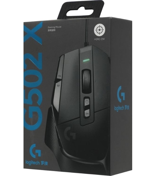 Мышь проводная Logitech G502 X черный, 25600 dpi, USB, кнопки - 13