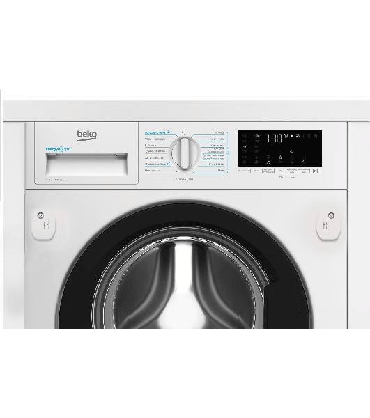 Стиральная машина встраиваемая Beko BI3DBT8841W белый, загрузка фронтальная 8 кг, 1400 об/мин, класс A