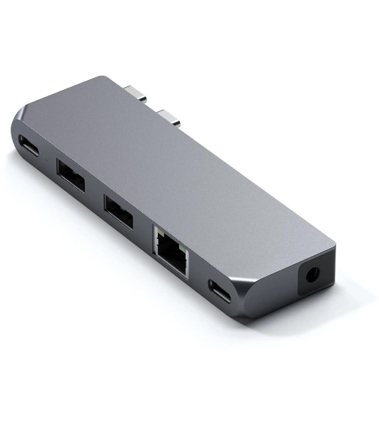 Док-станция Satechi ST-UCPHMIM, USB Type-C, USB 3.0/USB Type-C/RJ-45/Mini jack, USB