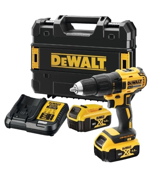 Дрель-шуруповерт DeWalt DCD777M2T, 18 В, 4 Ач, 65 Нм, щеточный