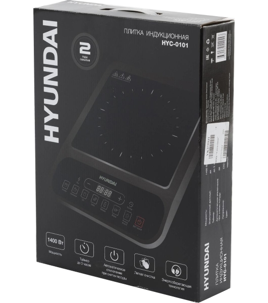 Плита настольная электрическая Hyundai HYC-0101 черный эмаль (настольная)