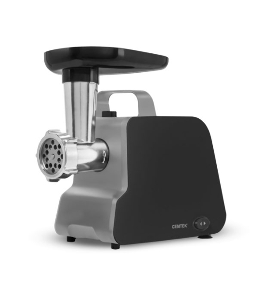 Мясорубка электрическая Centek CT-1603 черный, 2000 Вт, 2.0 кг/мин, реверс, защита от перегрузки, насадки - 4