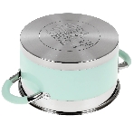 Кастрюля LARA LR02-541 MINT 18x10 см, 2,4 л, носик, индукционное дно, крышка с бортом, полипропилен, силикон, нержавеющая сталь, фото5