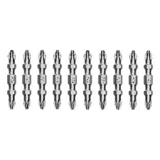 Бита двухстор. Gross PH2-PZ2х45мм, сталь S2, 10шт.