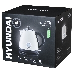 Чайник электрический Hyundai HYK-S4502 1.7 л, 2200 Вт, жемчужный/черный (корпус: нержавеющая сталь/пластик), фото4
