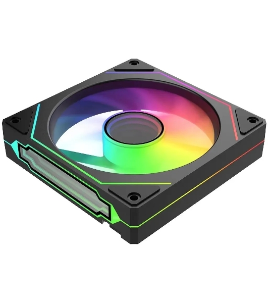 Вентилятор для корпуса Bloody CF-12 LCD ARGb 120х120x25 черный 4-pin 32дБ (упак.:1шт) (CF-12-ARGb120-BK) Ret
