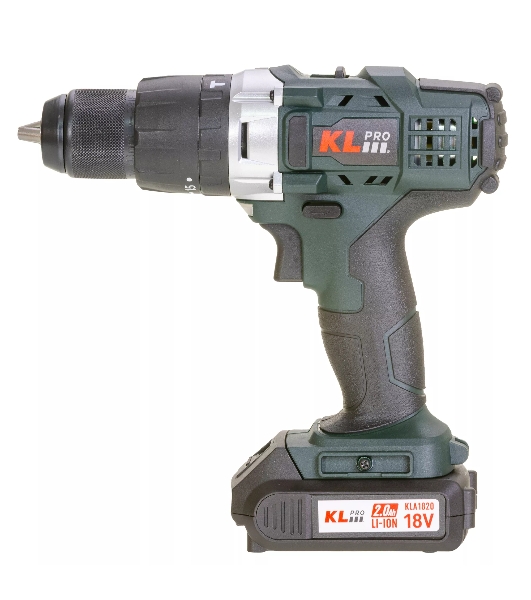 Дрель-шуруповерт Klpro KLDM18-20, 18 В, 2 Ач, 40 Нм, щеточный, ударный