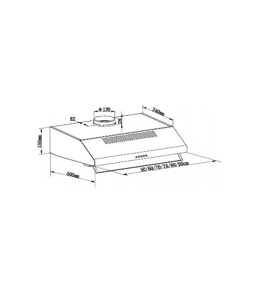 Вытяжка козырьковая Maunfeld MP-1 50 белый/прозрачный, 50 см, 520 куб. м/ч, 49 дБ