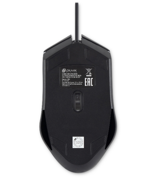 Мышь проводная Oklick 398G черный, 2400 dpi, USB, кнопки - 4
