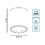 Светильник Gauss Overhead накл цил 6W 420lm 4100K 170-240V IP20 68x75мм белый с расс LED, фото3