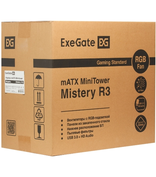 Компьютерный корпус Minitower ExeGate Mistery R3-NPX500