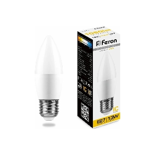 Лампа светодиодная Feron LB-970 13Вт E27 теплый матовая свеча