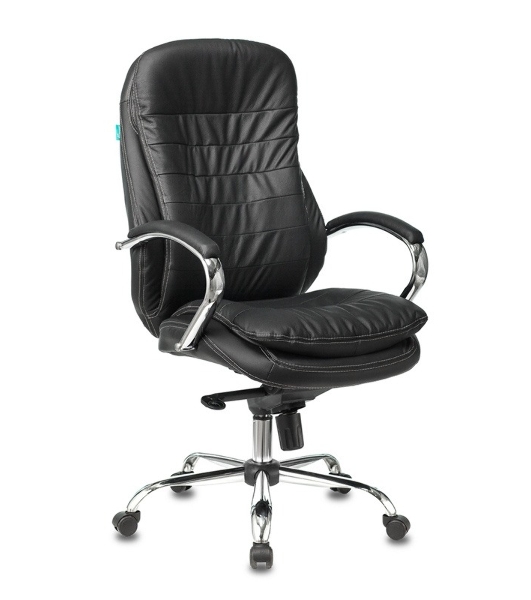 Кресло Бюрократ T-9950/BLACK черный, кожа
