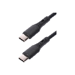 Кабель USB2.0 Cablexpert CC-USB2S-CMCM-1M-BK Type-C/Type-C, 3А, 65Вт, PD/QC3.0, силиконовый, 24 AWG, медь, 1м, черный, пакет, фото3