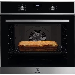 Встраиваемая электрическая духовка ELECTROLUX EOF5F70X с конвекцией, объем 72 л, 8 режимов, очистка каталитическая задняя стенка, 2 стекла в дверце, направляющие проволочные + телескопические (1 уровень), фото 1