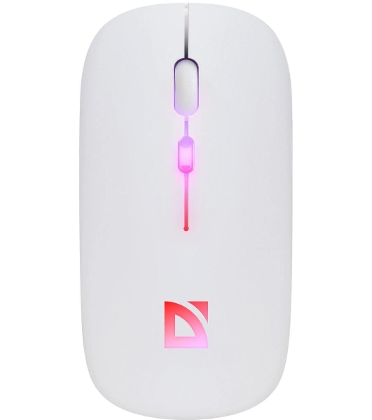 Мышь беспроводная Defender Touch MM-997 белый, 1600 dpi, радиоканал, Bluetooth, USB, кнопки - 4