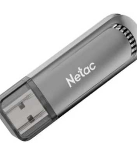 Флешка USB Netac UA61B (NT03UA61B-128G-32GM), 128Gb, USB 3.2, R/W 150/45, серый