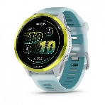Умные часы Garmin Forerunner 970, 1.4' AMOLED, Wi-Fi, Bluetooth, NFC, 50м, белый / желтый / бирюзовый, фото 1