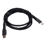 Кабель USB2.0 Cablexpert CC-USB2S-CMCM-1M-BK Type-C/Type-C, 3А, 65Вт, PD/QC3.0, силиконовый, 24 AWG, медь, 1м, черный, пакет, фото 1