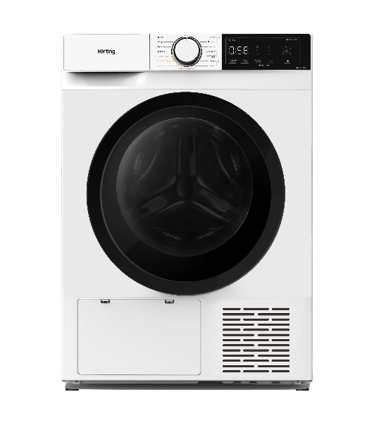 Сушильная машина Korting KD 60HP83 белый, 8 кг, сушка - тепловой насос, программ - 15, 59.5 x 84.5 x 60 см