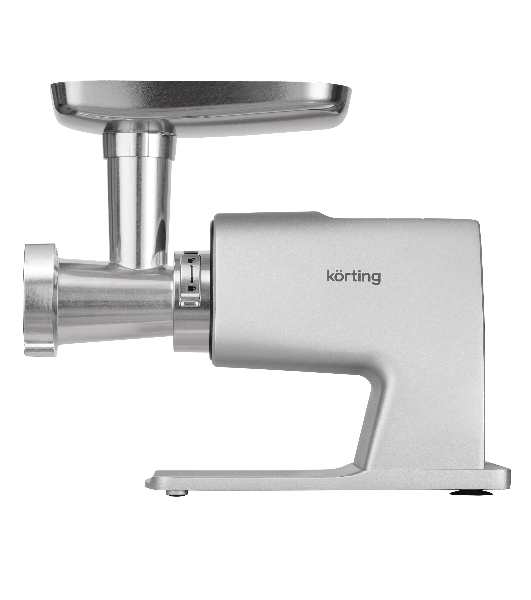 Мясорубка электрическая Korting KMG 0604 X серебристый, 2500 Вт, 3.5 кг/мин, реверс, защита от перегрузки, насадки - 6